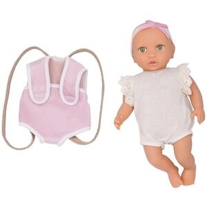 LullaBaby 14" Realistic Baby Doll‎ Carrier Travel Backpack Fair Skin Green Eyes